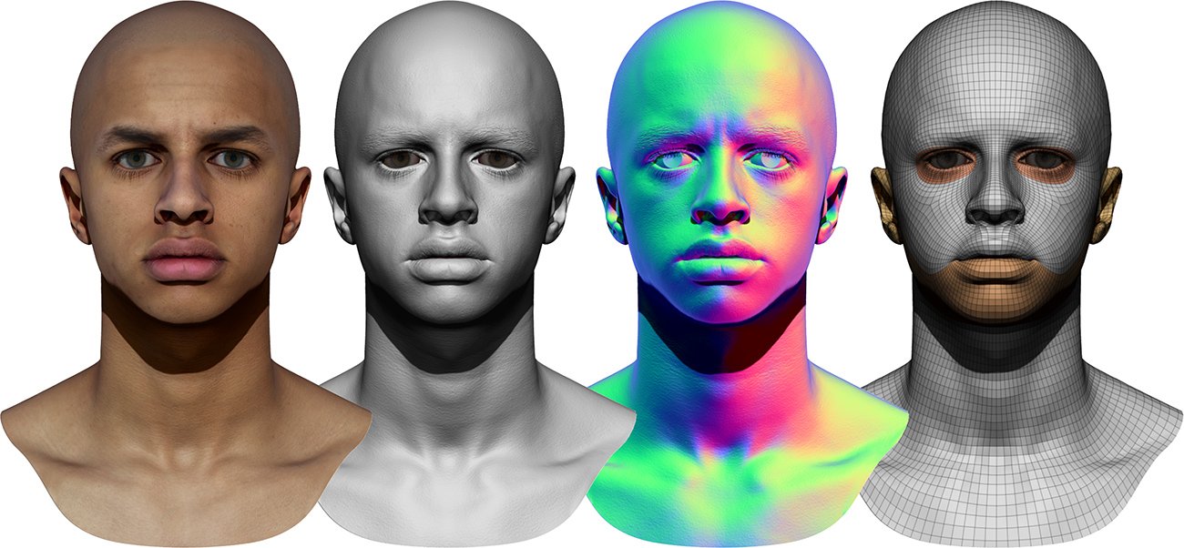 Male 3d face model